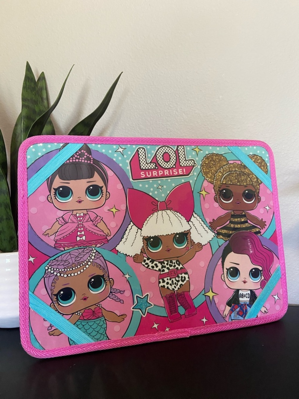 L.O.L. Surprise! Pink and Teal Lap Tray for Travel/Road Trip